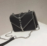 Small Square Crossbody Bag for Women PU Leather Chain Shoulder Messenger