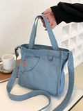 Denim Tote Bags for Women Shoulder Crossbody Bag Female Shopper