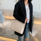 Diamond Lattice Ladies Handbag PU Leather Shoulder Bag Tote