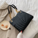 Diamond Lattice Ladies Handbag PU Leather Shoulder Bag Tote