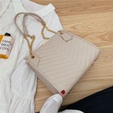 Diamond Lattice Ladies Handbag PU Leather Shoulder Bag Tote