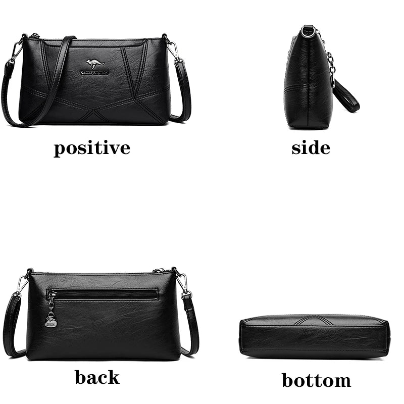 Vintage Leather Handbags Ladies Shoulder Bag