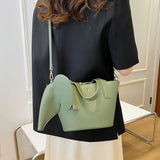 Elephant Shape Large Capacity Totes Pu Leather Crossbody Bags For Women