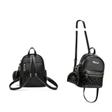 High Women Backpack Leather Shoulder Bags Rivets Light School Bags for Girls