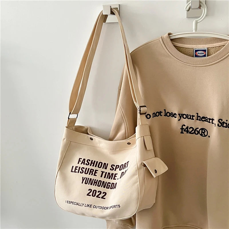 Vintage Shoulder Bag Large Tote Crossbody Japanese Handbag