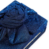Glittering Fabric Flower Clutches Women Vintage Evening Bag