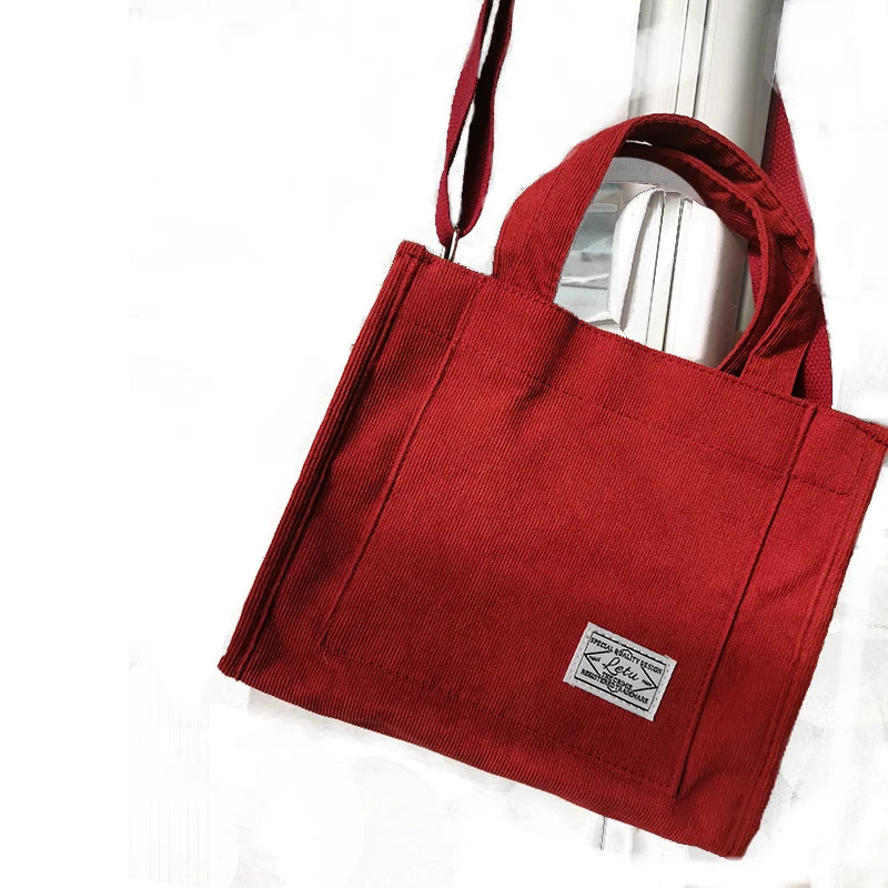 Corduroy Small Square Bag Solid Buckle Messenger Bag