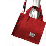 Corduroy Small Square Bag Solid Buckle Messenger Bag