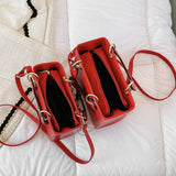 Small Square Metal Chain Clutch Shoulder Bag