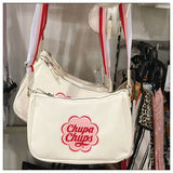 Sweet Hobos Shoulder Bag Women Patent Leather Solid Colors Purses