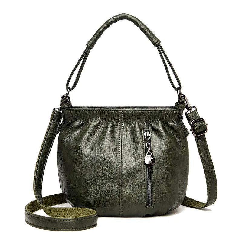 Leather Crossbody Bag for Women - Small