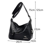 High Leather Shoulder Crossbody Bags for Women Tote Bag
