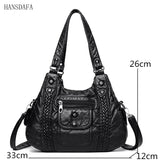 High Leather Shoulder Crossbody Bags for Women Tote Bag Casual Purses