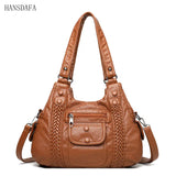 High Leather Shoulder Crossbody Bags for Women Tote Bag Casual Purses