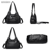 High Leather Shoulder Crossbody Bags for Women Tote Bag Casual Purses