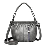 High Leather Shoulder Bag for Women Casual Ladies Small Crossbody