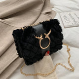 Plush Shoulder Bag High Small Chain Messenger Bag