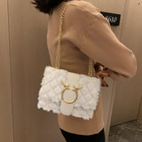 Plush Shoulder Bag High Small Chain Messenger Bag