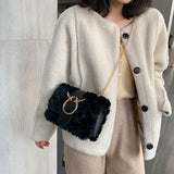 Plush Shoulder Bag High Small Chain Messenger Bag