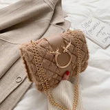 Plush Shoulder Bag High Small Chain Messenger Bag