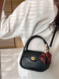 Women's PU Leather Crossbody Shoulder Bag Solid Color Top-Handle Tote