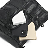 Women's PU Leather Crossbody Tote Bag Vintage Shoulder Bag Travel