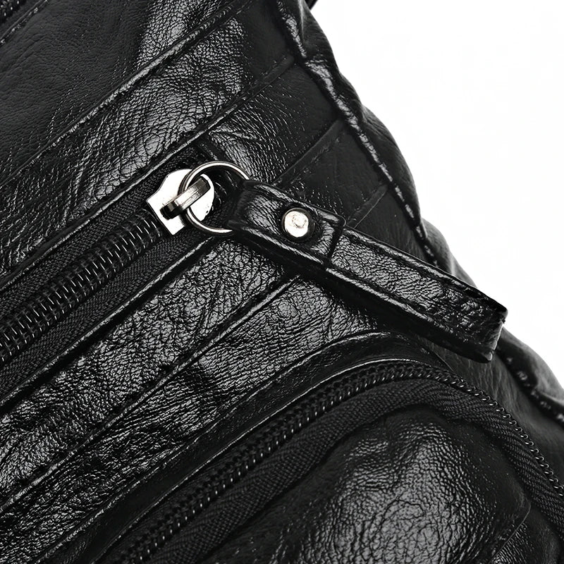 Women's PU Leather Crossbody Tote Bag Vintage Shoulder Bag Travel