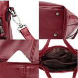 Women's Soft PU Leather Shoulder Bag Crossbody Tote Bag