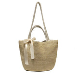 Women's Straw Bag Large Capacity Handbag Casual Tote Female Crossbody Bags