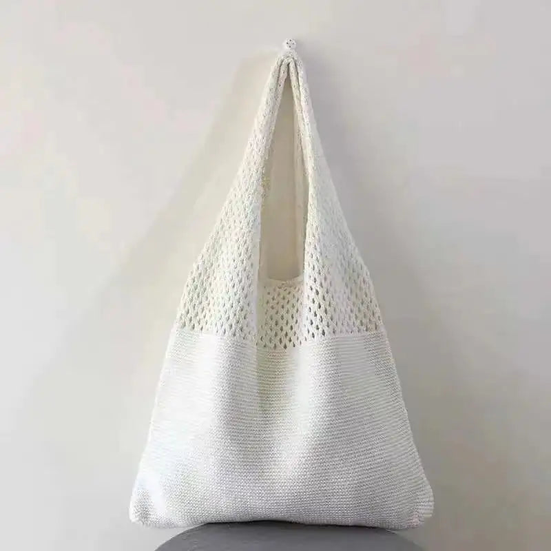 Knitted Handbags Large Capacity Totes Women's Summer Beach Bag