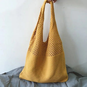 Knitted Handbags Female Large Capacity Totes Women's Pack Summer Beach Bag