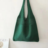 Knitted Handbags Female Large Capacity Totes Women's Pack Summer Beach Bag