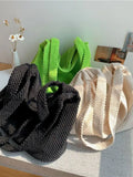 Large Capacity Knitting Handbags Women Shoulder Bags