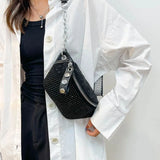 Women's Diamond Fanny Pack Chain Shoulder Bag