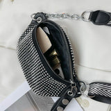 Women's Diamond Fanny Pack Chain Shoulder Bag