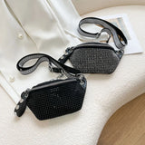 Women's Diamond Fanny Pack Chain Shoulder Bag