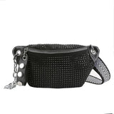 Women's Diamond Fanny Pack Chain Shoulder Bag