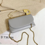 Large Pin Soft Handbag Small Square Shoulder Messenger Bag KL929