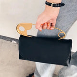 Large Pin Soft Handbag Small Square Shoulder Messenger Bag KL929
