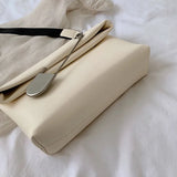 Leather Women Handbags Wide Strap Female Shoulder Crossbody Bags Casual Winter B