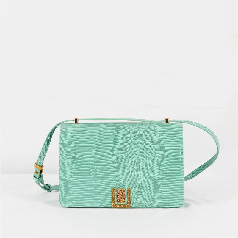 Lizard Pattern Shoulder Bag Square Crossbody Bags for Women