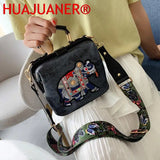 Elephant Embroidered Crossbody Bag for Women