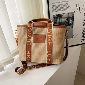 Straw Crossbody Shoulder Bag Hand Woven Summer Handbags Casual Beach Tote