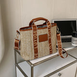 Straw Crossbody Shoulder Bag Hand Woven Summer Handbags Casual Beach Tote
