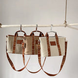 Straw Crossbody Shoulder Bag Hand Woven Summer Handbags Casual Beach Tote