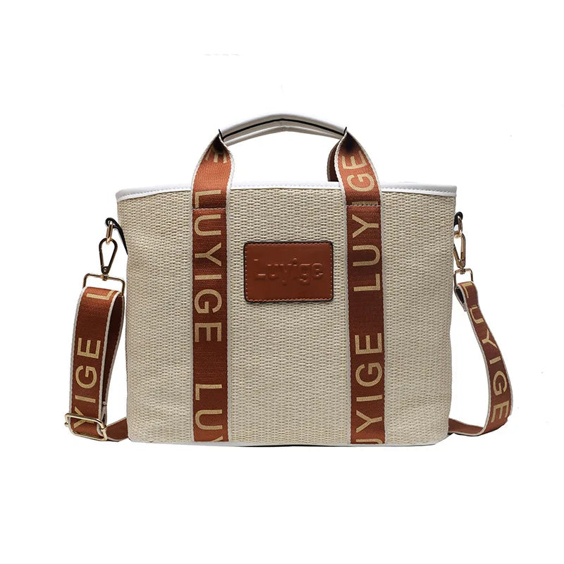 Straw Crossbody Shoulder Bag Hand Woven Summer Handbags Casual Beach Tote