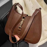Women Leather Crossbody Shoulder Bag Top Handle Underarm Bag