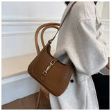 Women Leather Crossbody Shoulder Bag Top Handle Underarm Bag