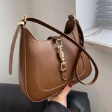 Women Leather Crossbody Shoulder Bag Top Handle Underarm Bag