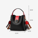 Women's Bucket Bags Shoulder Bag Pu Leather Messenger Totes Ladies Handbags